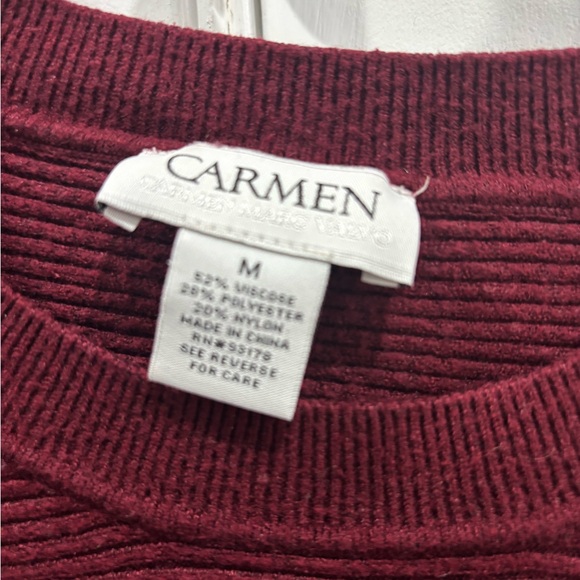 Burgundy Ribbed Sweater - Picture 2 of 3